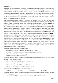 PASSAGE 3_Theme 6. Health and Lifestyles (Sức khỏe và lối sống)