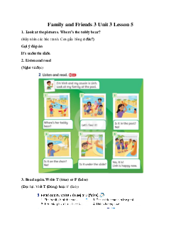 Family and Friends 3 Unit 3 Lesson 5 Let's find mom!