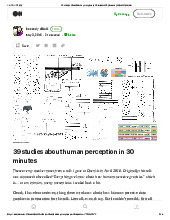 39 studies about human perception in 30 minutes| Tài liệu tham khảo môn quản trị dữ liệu và trực quan hóa| Trường Đại học Bách Khoa Hà Nội