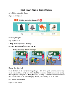 Sách Smart Start 3 Unit 2 Family Culture