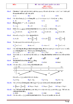 Bộ đề ôn thi tốt nghiệp thpt 2021 môn toán có đáp án lời giải chi tiết (bộ 2)