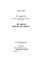 Kỹ thuật trồng cây thuốc - Thực vật học | Đại học Lâm Nghiệp