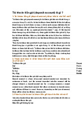 Tài khoản tiền gửi (deposit account) là gì ?