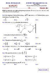 Đề thi thử tốt nghiệp THPT 2025 môn Toán trường THPT Lê Quý Đôn – TP HCM
