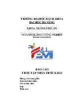 Đề cương môn quản lý công nghiệp- Trường Đại học bách khoa - Đại học đà nẵng.