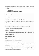 Hướng dẫn giải tiếng Anh Unit 3 lớp 8 Skills 1 Peoples of Viet Nam