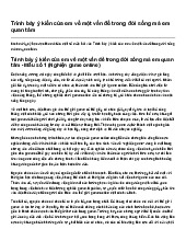 Trình bày ý kiến của em về một vấn đề trong đời sống mà em quan tâm - Ngữ Văn 6