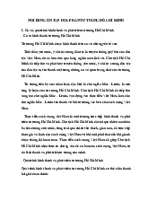 Đề cương môn Tư tưởng Hồ Chí Minh - Trường Đại học lao động -  xã hội.