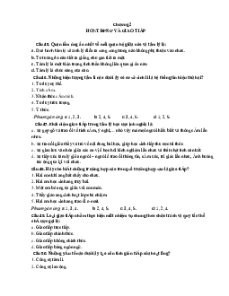 Câu hỏi trắc nghiệm Chương 2: Hoạt động giao tiếp Tâm lý học | Trường Cao đẳng Kinh tế Công nghiệp Hà Nội