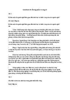 Giải Sinh học 10: Ôn tập phần 1 trang 22 | Cánh diều