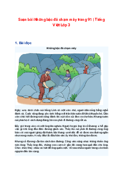 Soạn bài Những bậc đá chạm mây trang 91 | Tiếng Việt Lớp 3 Tập 2 Cánh diều