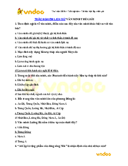 Tài liệu ôn tập Trắc nghiệm Lịch sử văn minh thế giới