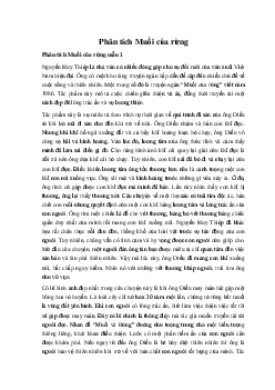 Phân tích Muối của rừng | Văn mẫu 11 Chân trời sáng tạo