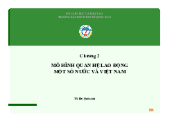 Chương 2 - Mô hình Quan hệ lao động - Môn Quản trị Nhân lược| Đại học Kinh Tế Quốc Dân