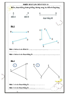 Phiếu bài tập cuối tuần lớp 2 môn Tiếng Việt Chân trời sáng tạo - Tuần 14