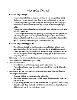 Văn hóa ứng xử môn Cơ sở văn hóa Việt Nam | Đại học Gia Định