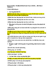 Đáp án Thi Trắc Nghiệm môn Pháp luật đại cương | Trường đại học Mở Hà Nội