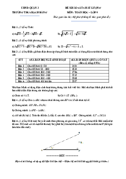 Đề KSCL Toán 9 năm học 2019 – 2020 trường THCS Bạch Đằng – TP HCM