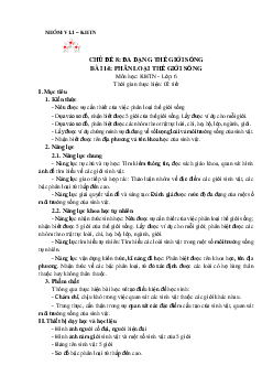 Chủ đề 8. Bài 14: Phân loại thế giới sống | Bài giảng KHTN 6 | Cánh diều