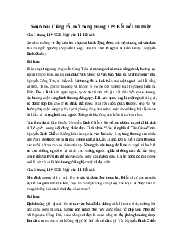 Soạn bài Củng cố, mở rộng trang 119 | Ngữ văn 11 Kết nối tri thức