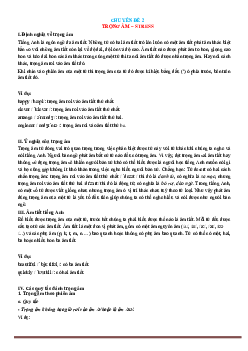 Chuyên đề ngữ pháp Tiếng Anh lớp 12: chuyên đề 2 trọng âm – stress