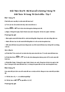 Giải Toán 10 Bài tập cuối chương I - Cánh diều | Cánh diều