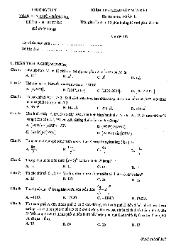 Đề kiểm tra khảo sát nửa kỳ 1 Toán 11 trường THPT Phan Huy Chú – Hà Nội