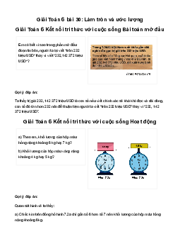 Giải Toán 6 Bài 30: Làm tròn và ước lượng | Kết nối tri thức