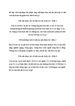 Viết một đoạn văn về một con vật chăm chỉ | Văn mẫu Tiếng việt 10| Cánh diều