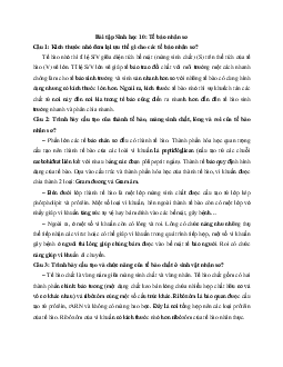 Bài tập Sinh học lớp 10: Tế bào nhân sơ