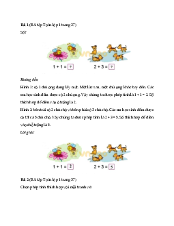 Giải Toán lớp 1 trang 37 sách Cánh Diều