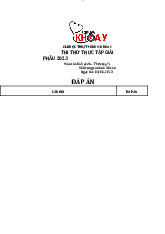 Đáp Án Thi Thử Thực Tập Giải Phẫu | Đại học Y Dược Thành phố Hồ Chí Minh