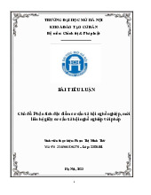 Chủ đề: Phân tích đặc điểm cơ cấu xã hội nghề nghiệp, mới liên hệ giữa cơ cấu xã hội nghề nghiệp với pháp |Tiểu luận môn Luật hành chính | Trường đại học Mở Hà Nội