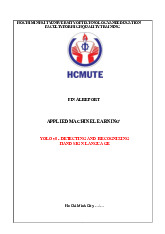 Yolov5 - detecting and recognizing hand sign language | Môn Applied Machine Learning - Đại học Sư phạm Kỹ thuật Thành phố Hồ Chí Minh
