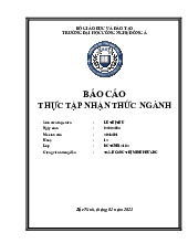 Báo cáo Môn Thực tập nhận thức ngành | Đại học Công Nghệ Đông Á