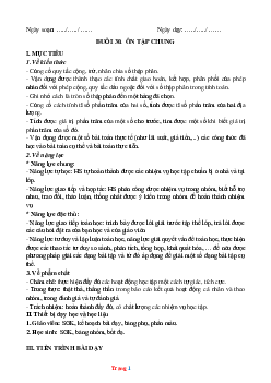 Giáo án Toán 6 Ôn tập chung về tỉ số phần trăm