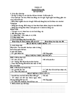 Giáo án buổi 2 Tiếng Việt 2 sách Cánh diều | Tuần 27