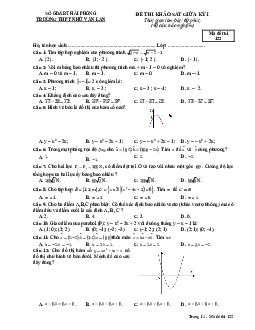 Đề thi khảo sát giữa kỳ 1 Toán 10 năm 2018 – 2019 trường Nhữ Văn Lan – Hải Phòng