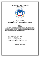 Phân Tích Quan Điểm Văn Hóa Soi Đường Quốc Dân | Môn Tư tưởng Hồ Chí Minh - Đại học Kinh Tế Quốc Dân
