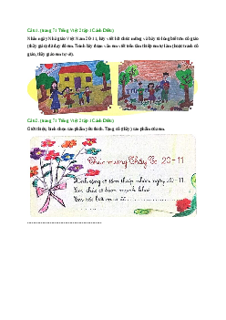 Giải SGK môn Tiếng việt 2 - Bài 8: Thầy cô của em (1)|  Cánh Diều