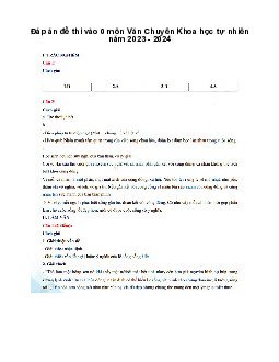 Đề thi tuyển sinh lớp 10 năm 2023 - 2024 trường THPT chuyên KHTN, Hà Nội