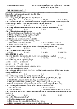 TOP 10 đề kiểm tra 1 tiết chương 2