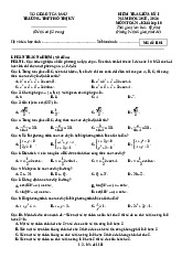 Đề giữa kỳ 1 Toán 10 năm 2025 – 2026 trường THPT Hồ Thị Kỷ – Cà Mau