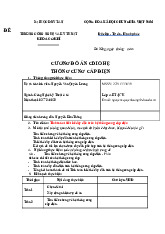 Đề cương đồ án CDIO 5: Tính toán thiết kế dây dẫn điện hệ thống cung cấp | Đại học Văn Lang