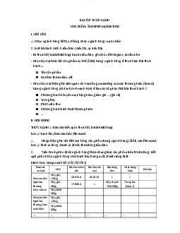 Bài tập thực hành : Shopper marketing