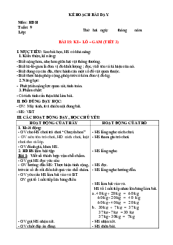 Giáo án buổi chiều môn Toán 2 sách Kết nối tri thức với (Cả năm) | Tuần 9