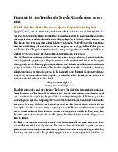 Phân tích bài thơ Thu ẩm của Nguyễn Khuyến chọn lọc hay nhất