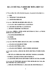 Bộ câu hỏi trắc nghiệm Hệ thống điện tàu bay môn Hệ thống thông tin quản lý | Trường Đại học Điện lực