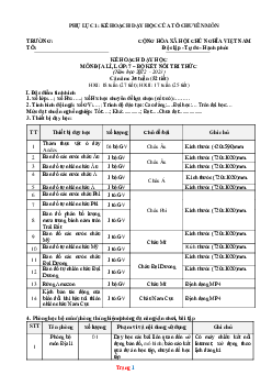 Kế hoạch dạy học Địa Lí lớp 7 kết nối tri thức