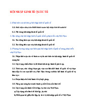 HỘI NHẬP KINH TẾ QUỐC TẾ: Khái Niệm, Tác Động và Chiến Lược phát Triển